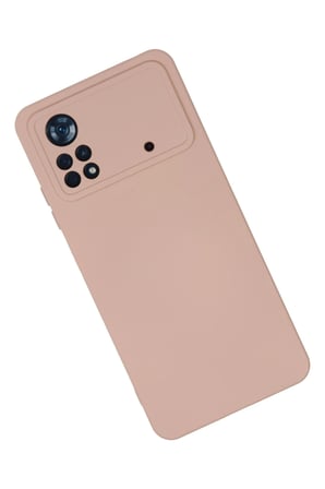 Uray store Xiaomi Poco X4 Pro 5G Kılıf Nano içi Kadife Silikon - Pudra