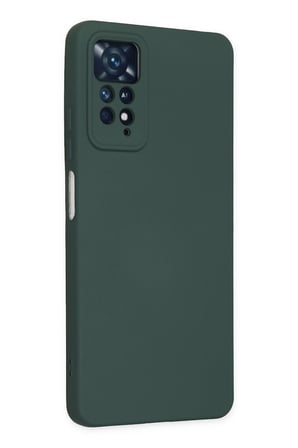 Uray store Xiaomi Redmi Note 11 Pro Kılıf Nano içi Kadife Silikon - Koyu Yeşil