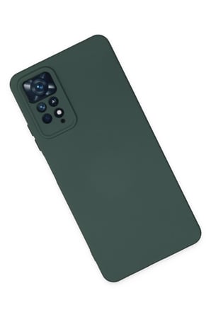 Uray store Xiaomi Redmi Note 11 Pro Kılıf Nano içi Kadife Silikon - Koyu Yeşil