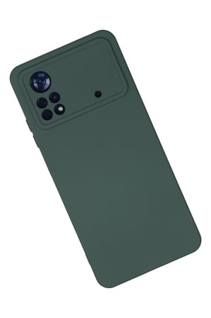 Uray store Xiaomi Poco X4 Pro 5G Kılıf Nano içi Kadife Silikon - Koyu Yeşil