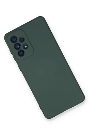 Uray store Samsung Galaxy A53 5G Kılıf Nano içi Kadife Silikon - Koyu Yeşil