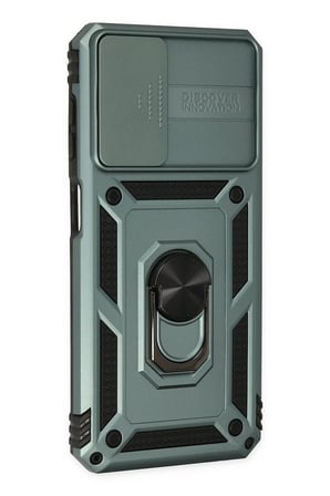 Uray store Samsung Galaxy A33 5G Kılıf Pars Lens Yüzüklü Silikon - Yeşil