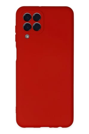 Uray store Samsung Galaxy M33 Kılıf Nano içi Kadife Silikon - Kırmızı