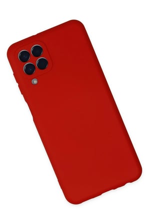 Uray store Samsung Galaxy M33 Kılıf Nano içi Kadife Silikon - Kırmızı