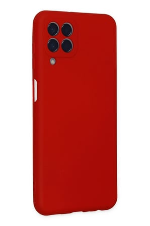 Uray store Samsung Galaxy M33 Kılıf Nano içi Kadife Silikon - Kırmızı