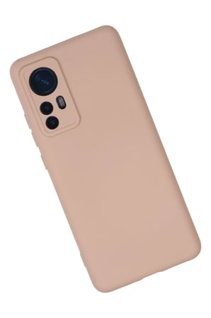 Uray store Xiaomi Mi 12 Kılıf Nano içi Kadife Silikon - Pudra