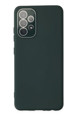 Uray store Samsung Galaxy A33 5G Kılıf Lansman Glass Kapak - Koyu Yeşil