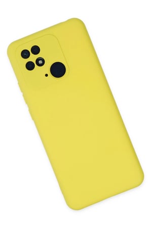 Uray store Xiaomi Redmi 10C Kılıf Nano içi Kadife Silikon - Sarı