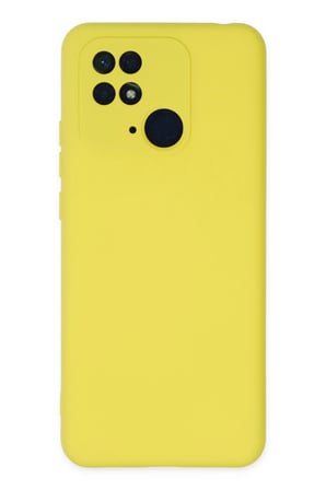 Uray store Xiaomi Redmi 10C Kılıf Nano içi Kadife Silikon - Sarı