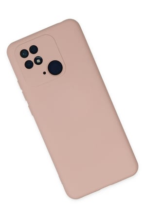 Uray store Xiaomi Redmi 10C Kılıf Nano içi Kadife Silikon - Pudra