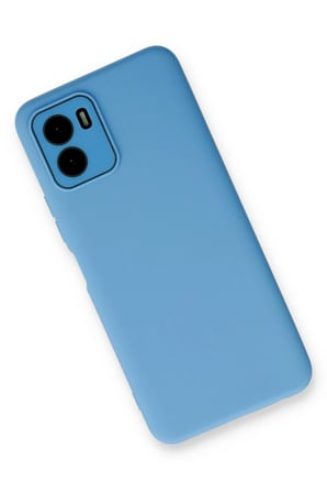 Uray store Vivo Y15S Kılıf Lansman Glass Kapak - Mavi