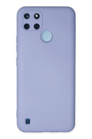 Uray store Realme C25Y Kılıf Nano içi Kadife Silikon - Lila