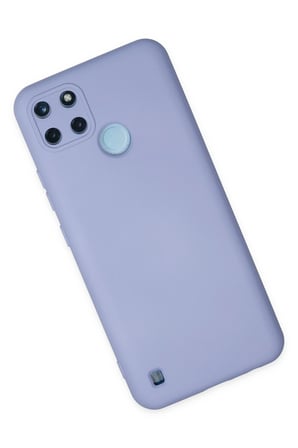 Uray store Realme C25Y Kılıf Nano içi Kadife Silikon - Lila