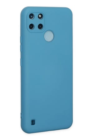 Uray store Realme C25Y Kılıf Nano içi Kadife Silikon - Mavi