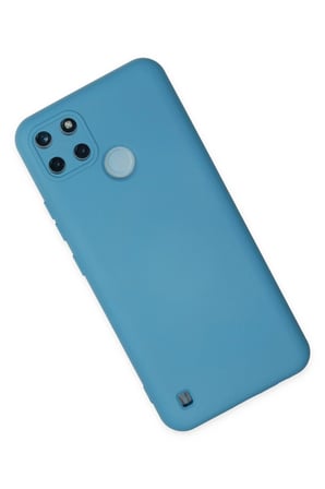 Uray store Realme C25Y Kılıf Nano içi Kadife Silikon - Mavi