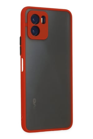 Uray store Vivo Y15S Kılıf Montreal Silikon Kapak - Kırmızı