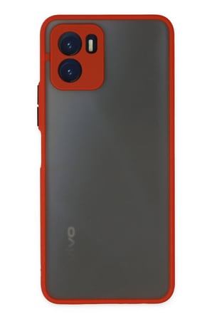 Uray store Vivo Y15S Kılıf Montreal Silikon Kapak - Kırmızı