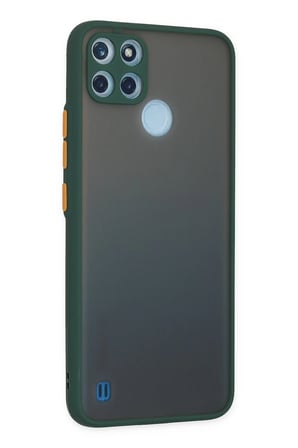 Uray store Realme C21Y Kılıf Montreal Silikon Kapak - Yeşil