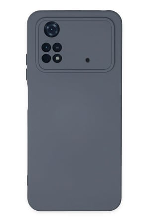 Uray store Xiaomi Poco M4 Pro 4G Kılıf Nano içi Kadife Silikon - Gri