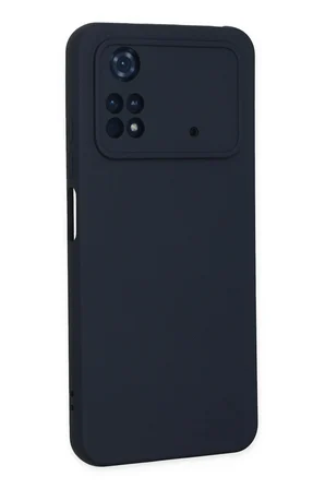 Uray store Xiaomi Poco M4 Pro 4G Kılıf Nano içi Kadife Silikon - Lacivert