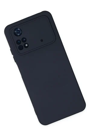 Uray store Xiaomi Poco M4 Pro 4G Kılıf Nano içi Kadife Silikon - Lacivert