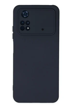 Uray store Xiaomi Poco M4 Pro 4G Kılıf Nano içi Kadife Silikon - Lacivert