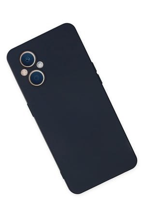 Uray store Oppo Reno 7 Lite Kılıf Nano içi Kadife Silikon - Lacivert