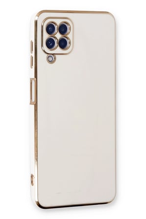 Uray store Samsung Galaxy A22 Kılıf Volet Silikon - Beyaz