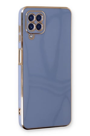 Uray store Samsung Galaxy A22 Kılıf Volet Silikon - Mavi