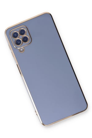 Uray store Samsung Galaxy A22 Kılıf Volet Silikon - Mavi