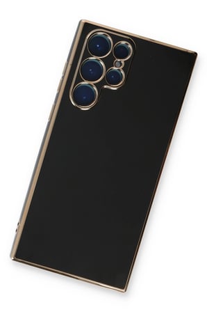 Uray store Samsung Galaxy S22 Ultra Kılıf Volet Silikon - Siyah
