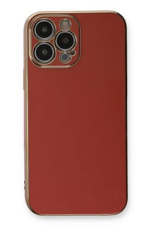 Uray store Apple iPhone 13 Pro Max Kılıf Volet Silikon - Kırmızı