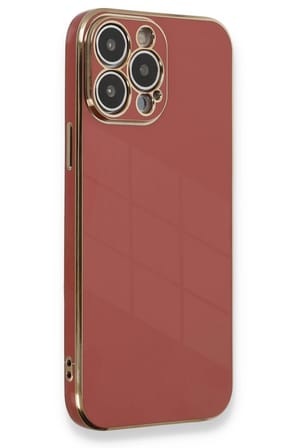 Uray store Apple iPhone 13 Pro Max Kılıf Volet Silikon - Kırmızı