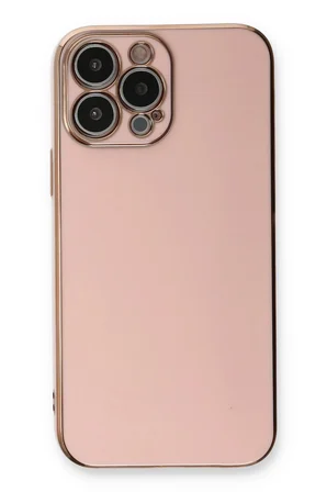 Uray store Apple iPhone 13 Pro Max Kılıf Volet Silikon - Pembe