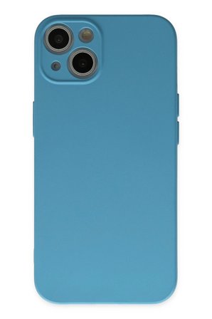 Uray store Apple iPhone 13 Mini Kılıf Nano içi Kadife Silikon - Mavi