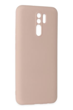 Uray store Xiaomi Redmi 9 Kılıf Nano içi Kadife Silikon - Pudra