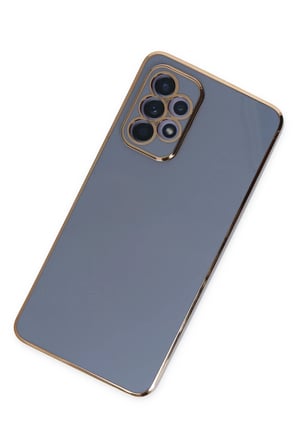 Uray store Samsung Galaxy A52 Kılıf Volet Silikon - Mavi