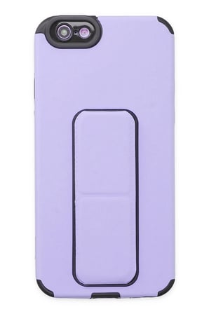 Uray store Apple iPhone 6 Kılıf Mega Standlı Silikon - Lila