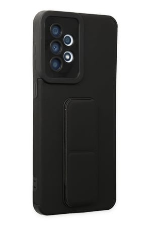Uray store Samsung Galaxy A33 5G Kılıf Mega Standlı Silikon - Siyah