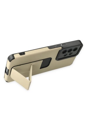 Uray store Samsung Galaxy A53 5G Kılıf Mega Standlı Silikon - Gold
