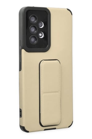 Uray store Samsung Galaxy A53 5G Kılıf Mega Standlı Silikon - Gold