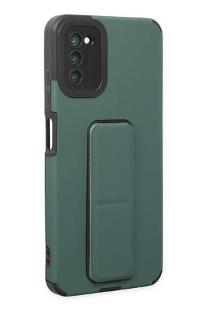 Uray store Samsung Galaxy A03S Kılıf Mega Standlı Silikon - Yeşil