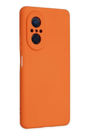 Uray store Huawei Nova 9 SE Kılıf Nano içi Kadife Silikon - Turuncu