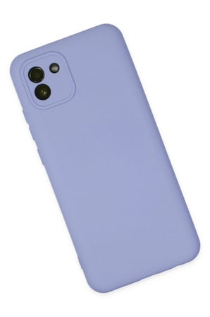 Uray store Samsung Galaxy A03 Kılıf Nano içi Kadife Silikon - Lila