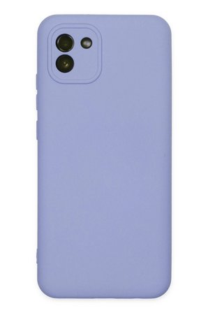 Uray store Samsung Galaxy A03 Kılıf Nano içi Kadife Silikon - Lila