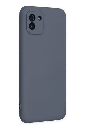 Uray store Samsung Galaxy A03 Kılıf Nano içi Kadife Silikon - Gri