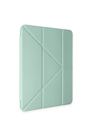 Uray store Apple iPad Air 4 10.9 Kılıf Kalemlikli Mars Tablet Kılıfı - Açık Yeşil