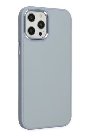 Uray store Apple iPhone 12 Pro Max Kılıf Asya Deri Silikon - Sierra Blue