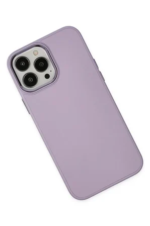 Uray store Apple iPhone 13 Pro Kılıf Asya Deri Silikon - Lila
