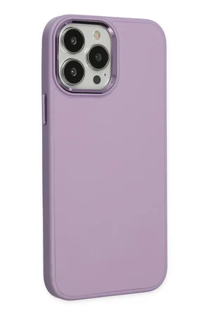 Uray store Apple iPhone 13 Pro Kılıf Asya Deri Silikon - Lila